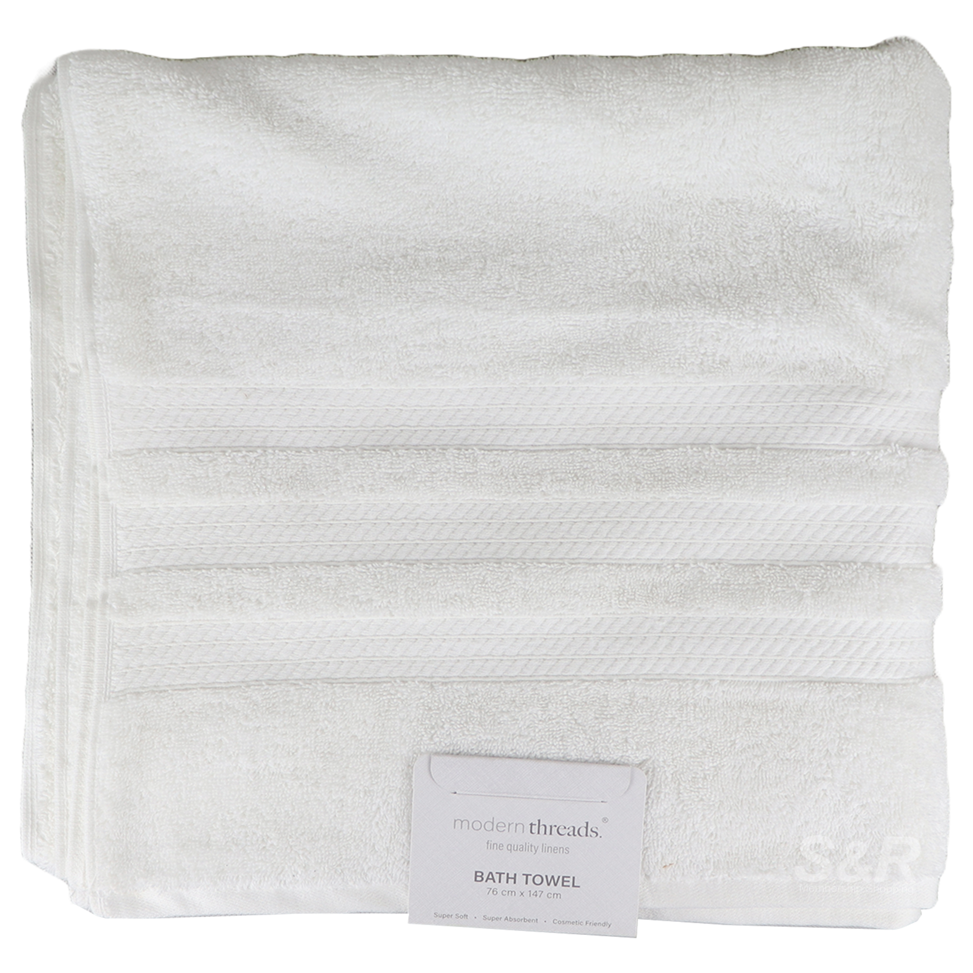 Modern Threads White Bath Towel 30x58in Modern Threads White Bath Towel 30x58in